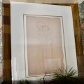 A04. Framed sketch signed G.K. 30&rdquo;h x 24&rdquo;w 